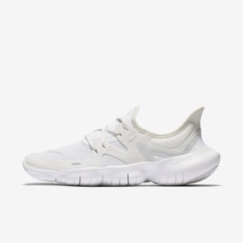 Nike Free RN 5.0 - Férfi Futócipő - Platina/Fehér/Platina